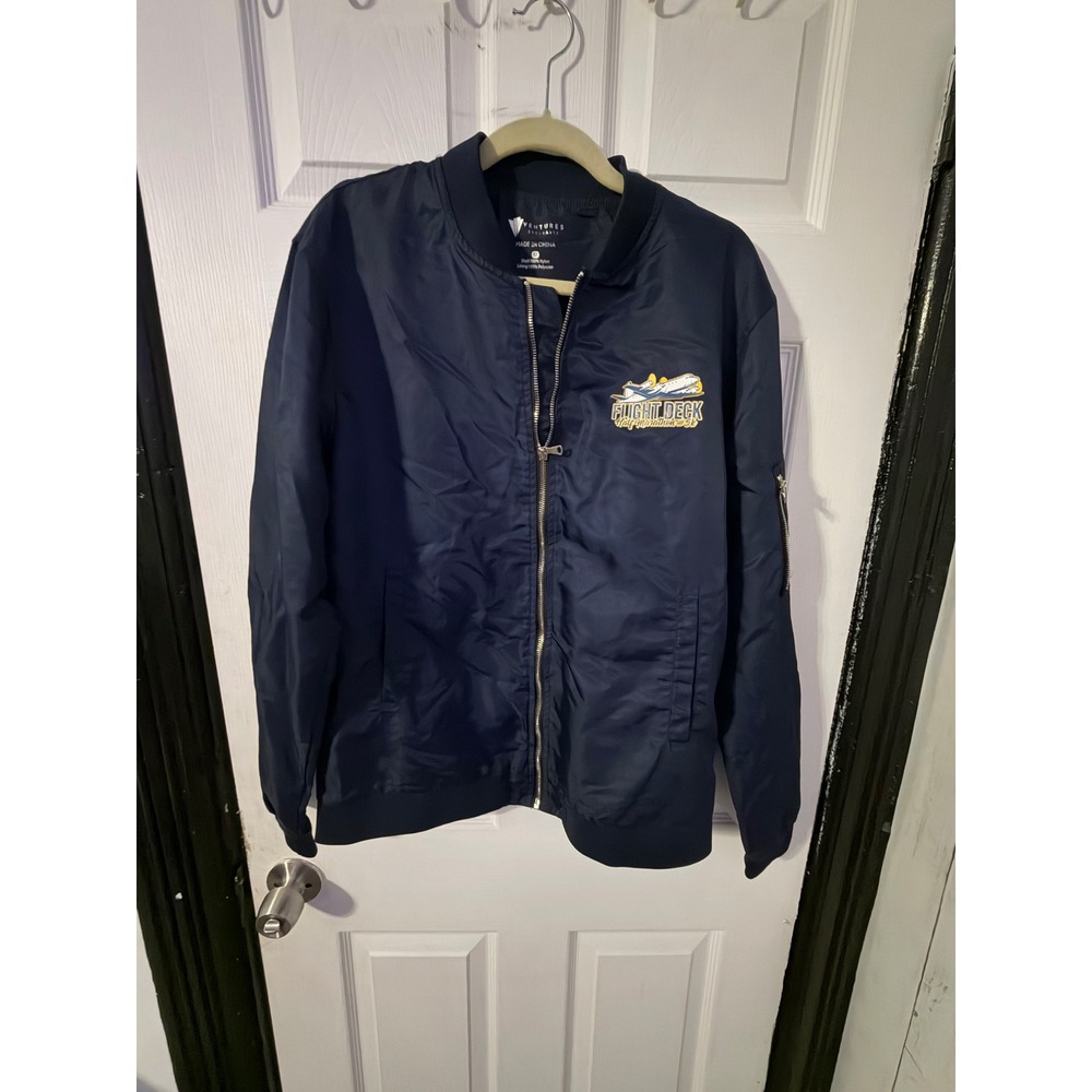 Ventures Endurance Flight Deck Half Marathon Bomber Jacket Navy Blue Mens Medium